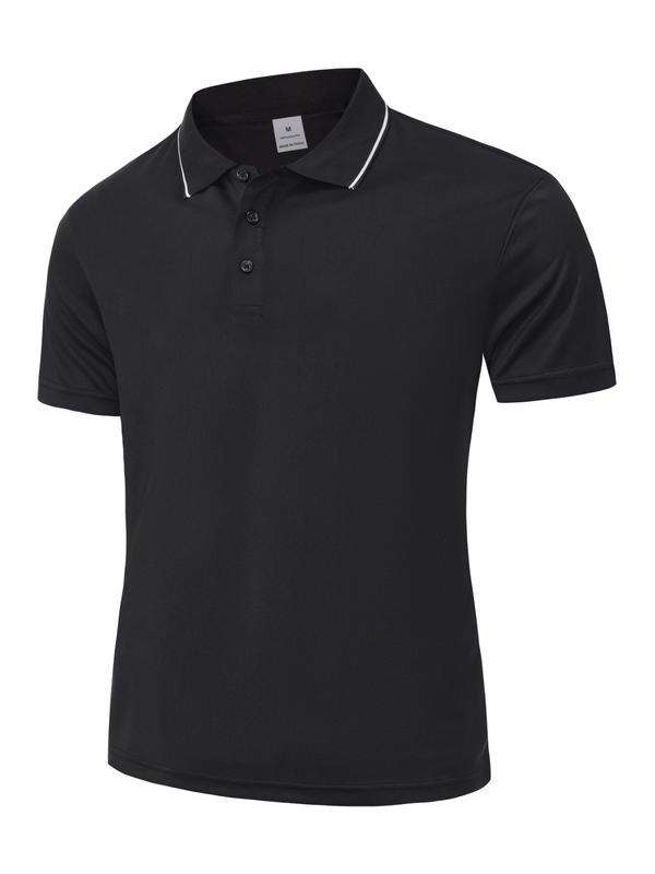 New Summer Men's Fashion Business Casual Quick Dry Polo Shirt Collared Short Sleeve Top Stylish Menswear for Daily Wear