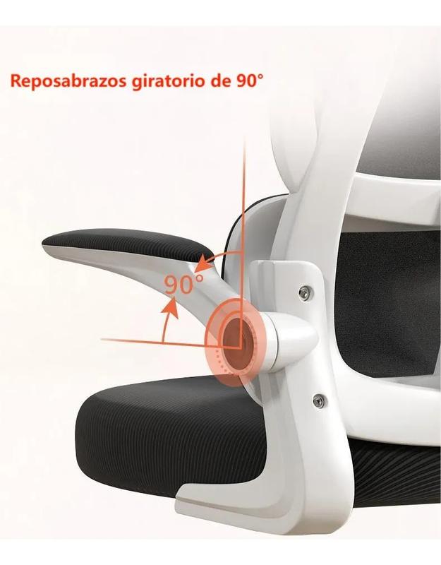 Haojiating Silla De Oficina Ergonomica Soporte Lumbar Ajustable Con Reposa Cabeza