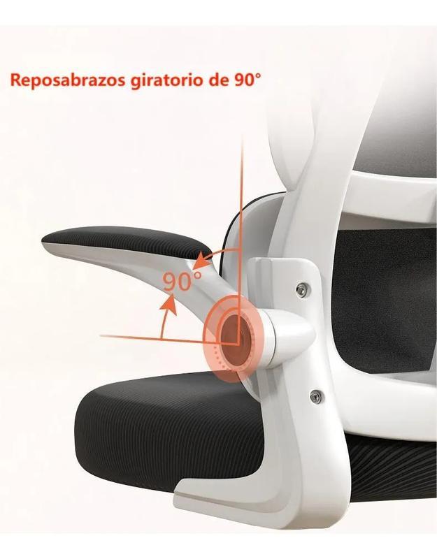Haojiating Silla De Oficina Ergonomica Soporte Lumbar Ajustable Con Reposa Cabeza