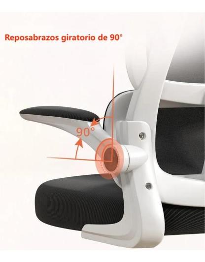 Haojiating Silla De Oficina Ergonomica Soporte Lumbar Ajustable Con Reposa Cabeza