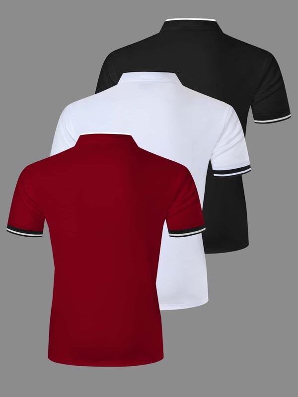 6 Pack Men's Quick Dry Performance Polo Shirts, Stylish Fitted Golf Shirts, Casual Comfortable Cotton Blend for Everyday Wear, Athletic Quality Sports