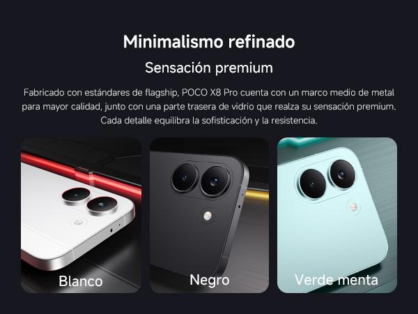 POCO X8 Pro | Con regalo exclusivo | Procesador Dimensity 8500-Ultra | Bater&iacute;a de 6500mAh (t&iacute;p) con HyperCharge de 100W | Pantalla AMOLED ultrabrillante de 1.5K y 120Hz | C&aacute;mara Sony IMX882 de 50MP con OIS | Resistencia al polvo y al agua IP68