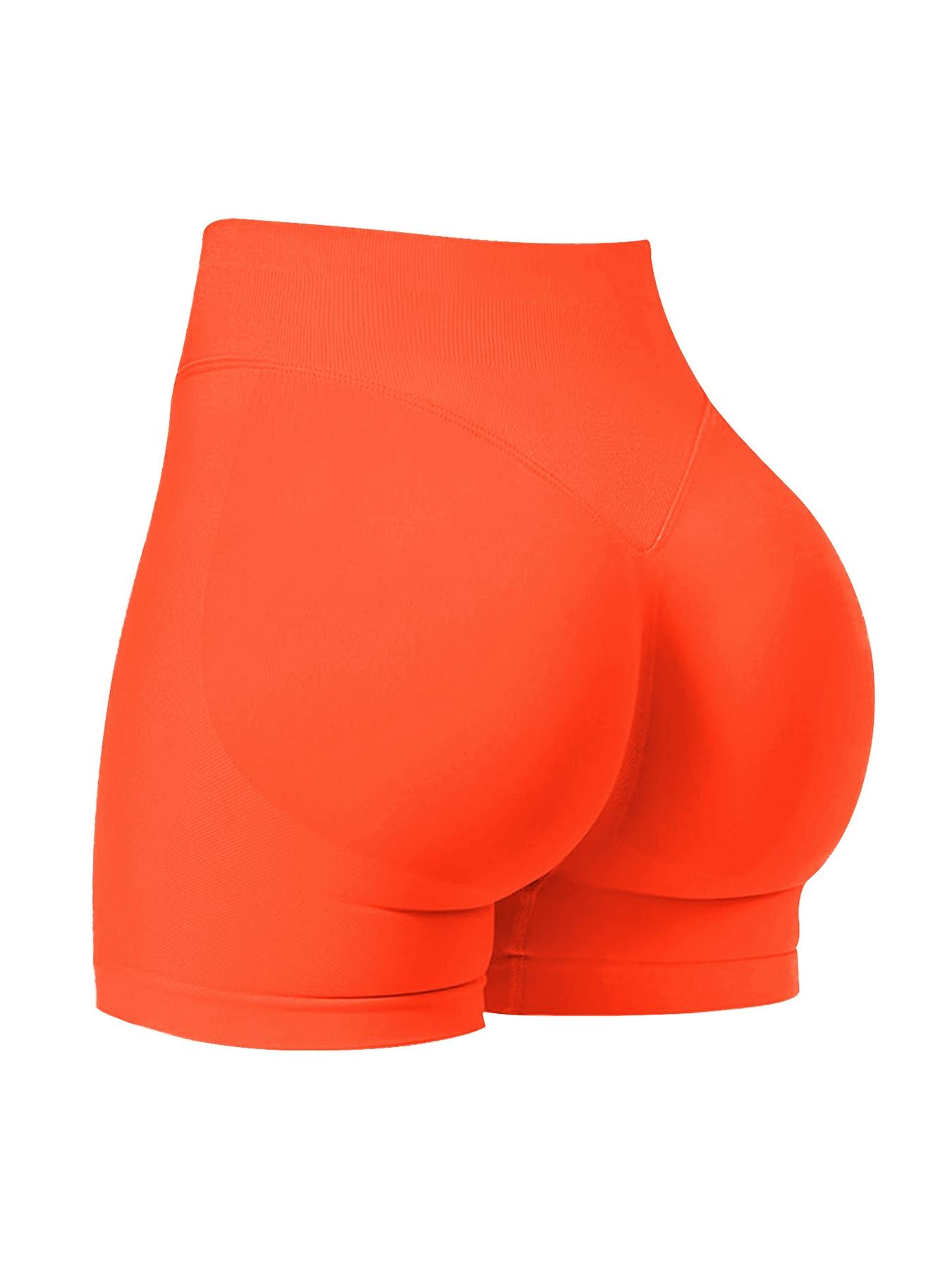 Nuevos shorts deportivos sin costuras para mujer con cintura de tres secciones y efecto &ldquo;peach butt&rdquo;, pantalones ajustados para yoga y fitness, pantalones de tres cuartos para correr.