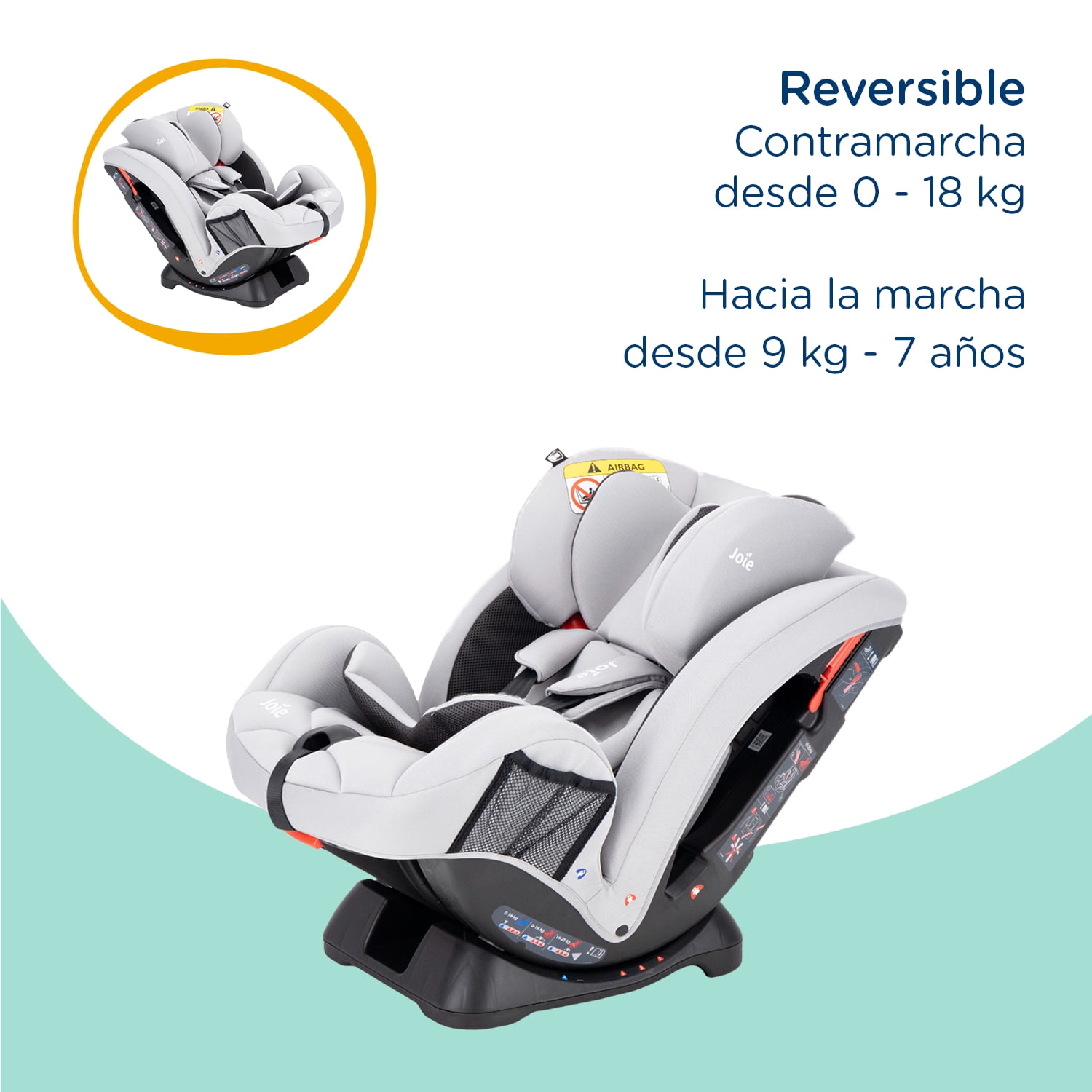 Autoasiento Bebe Joie Stages Silla Expandible Carro 3 En 1 Gray Gray