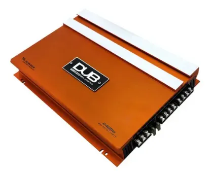 Amplificador Fuente Dub By Audiobahn DUB6004 2400w 4ch Para Woofer Naranja