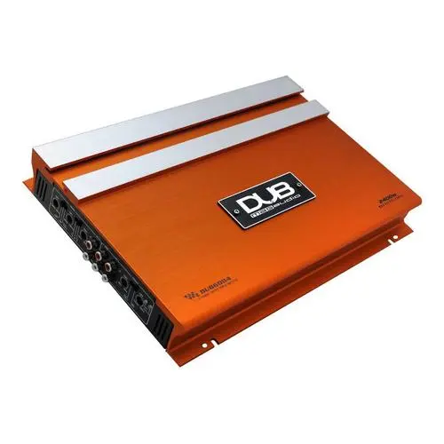 Amplificador Fuente Dub By Audiobahn DUB6004 2400w 4ch Para Woofer Naranja