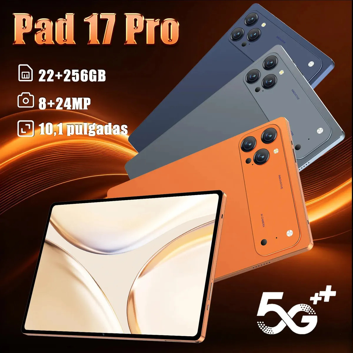 Tablet Android 15 de 10.1" con 22GB RAM, 256GB ROM y Funda Teclado
