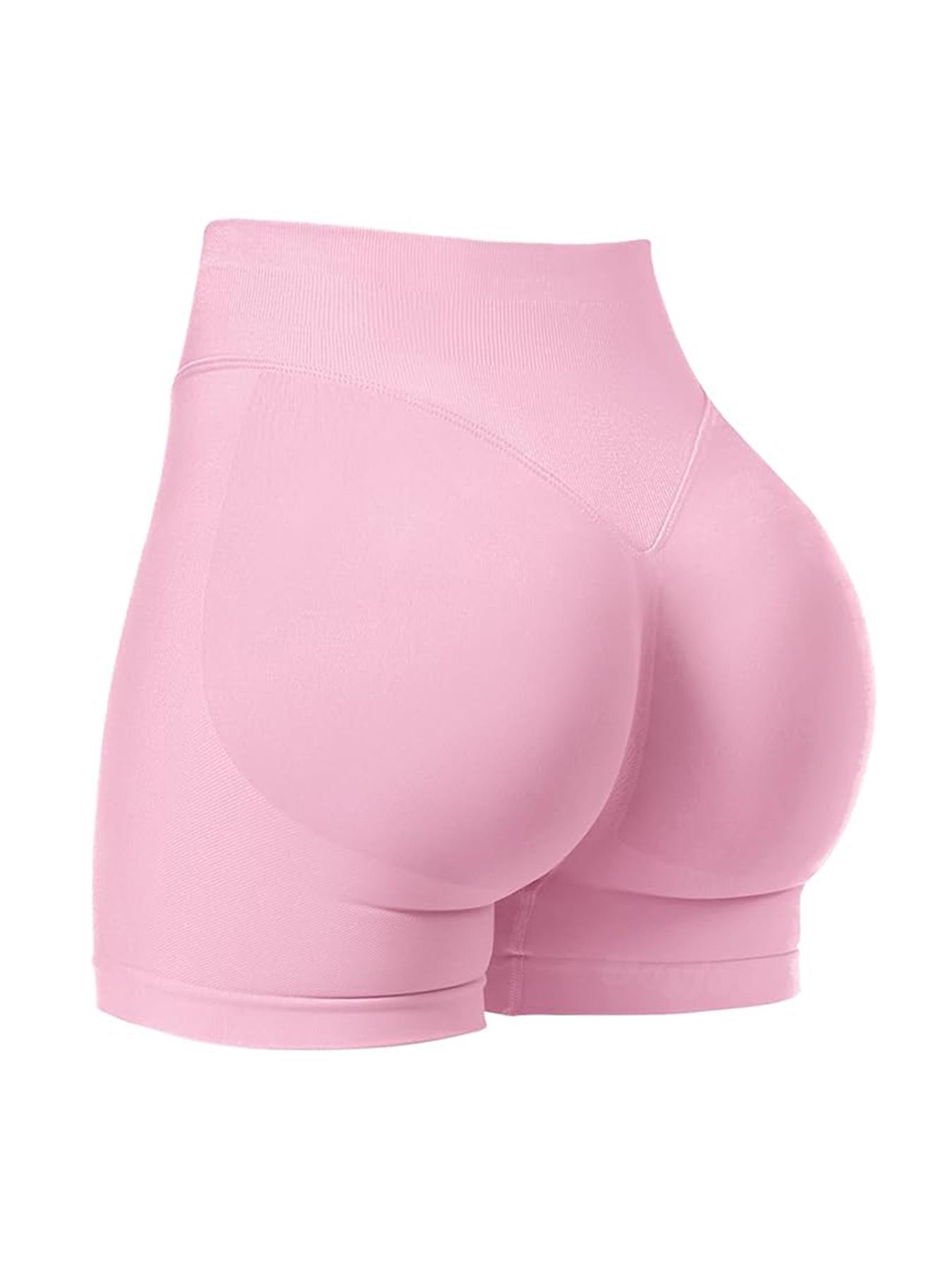 Nuevos shorts deportivos sin costuras para mujer con cintura de tres secciones y efecto &ldquo;peach butt&rdquo;, pantalones ajustados para yoga y fitness, pantalones de tres cuartos para correr.