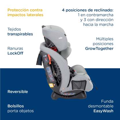 Autoasiento Bebe Joie Stages Silla Expandible Carro 3 En 1 Gray Gray