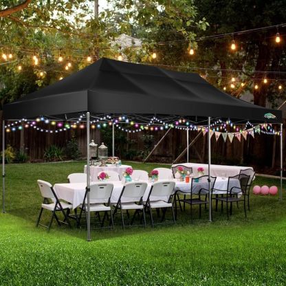 COBIZI - Toldo desplegable de 10 x 20 Pulgadas con 6 Paredes Laterales, toldo Impermeable para Eventos al Aire última intervensión, UPF 50+ cenador portátil para Fiestas, Playa, Camping, Boda,