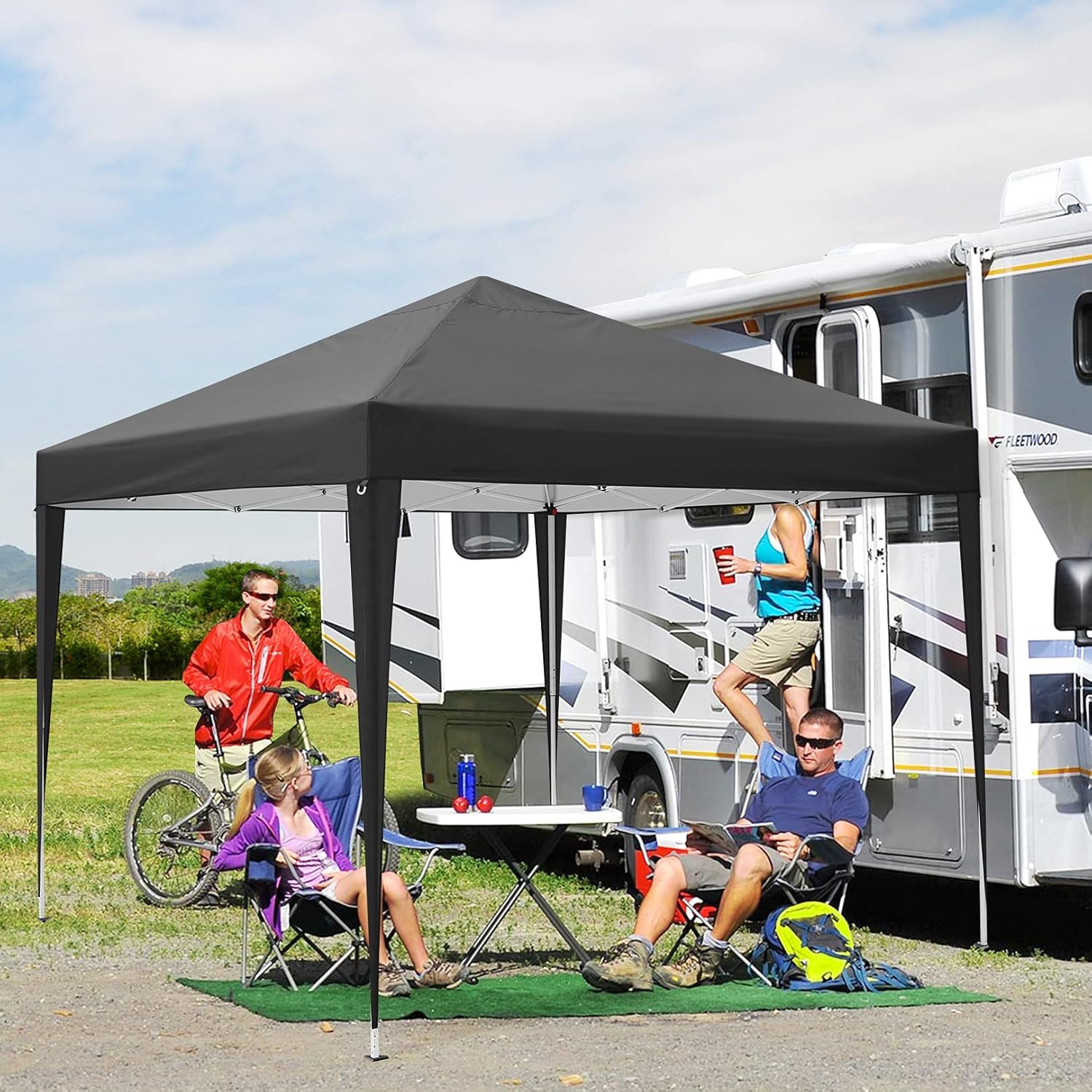 COBIZI - Toldo desplegable de 10 x 20 Pulgadas con 6 Paredes Laterales, toldo Impermeable para Eventos al Aire última intervensión, UPF 50+ cenador portátil para Fiestas, Playa, Camping, Boda,
