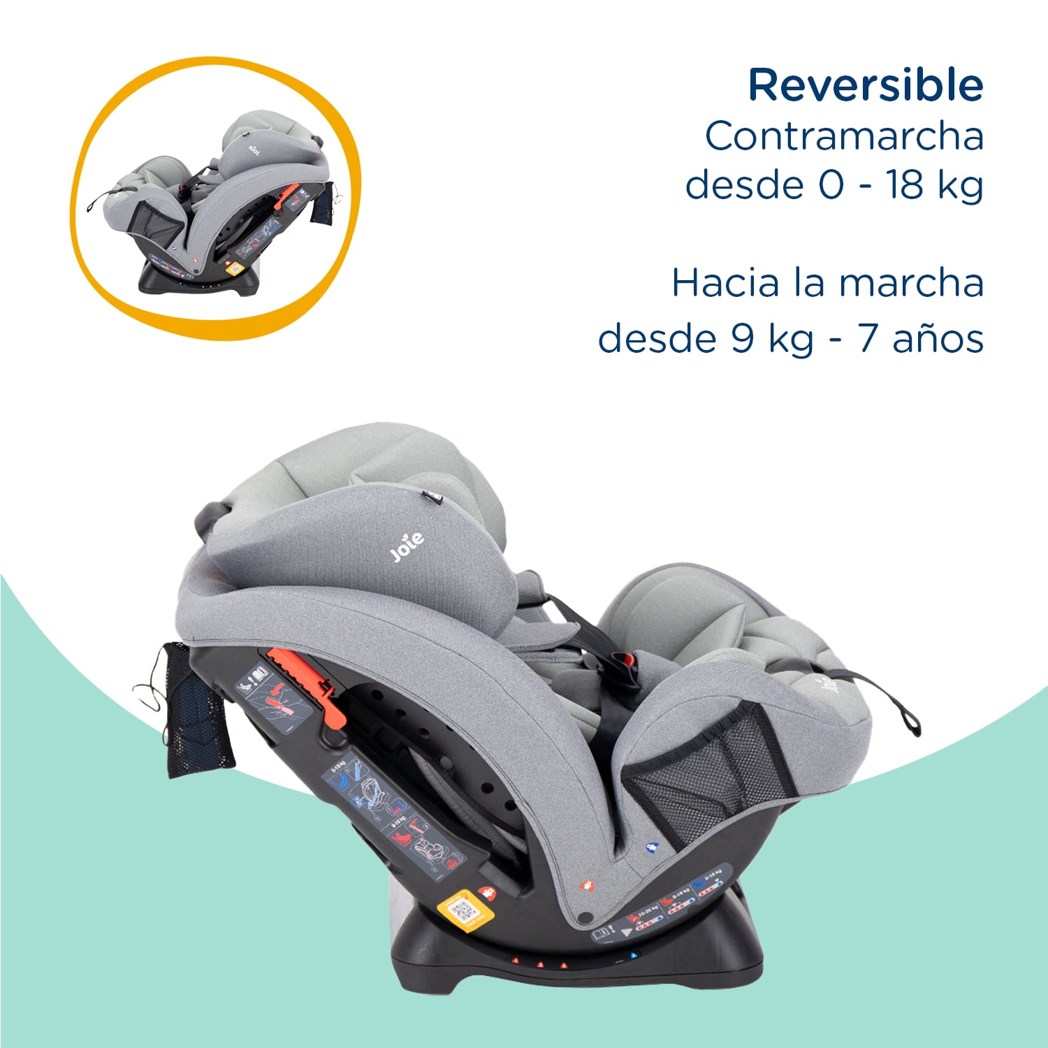Autoasiento Bebe Joie Stages Silla Expandible Carro 3 En 1 Gray Gray