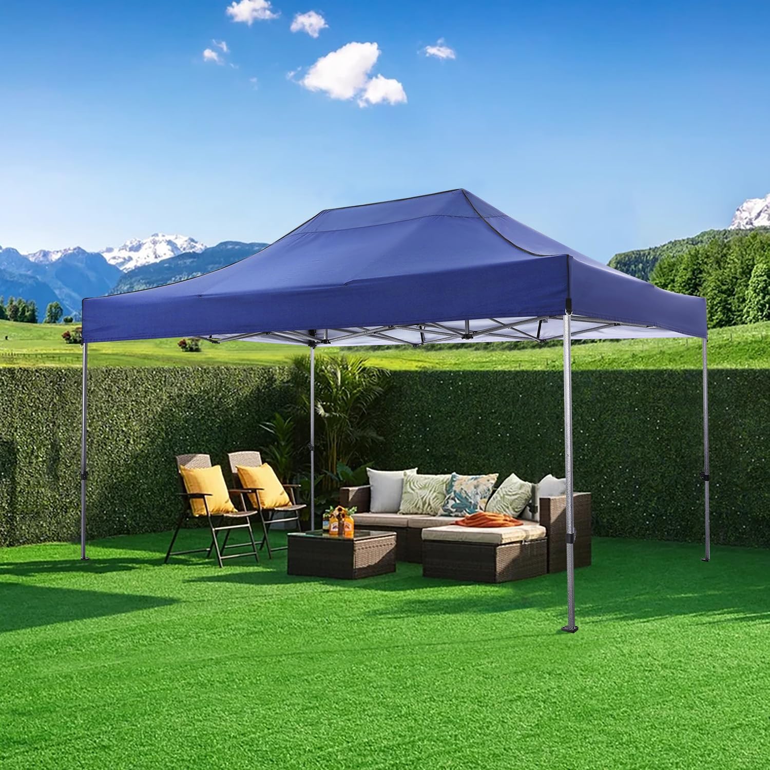 COBIZI - Toldo desplegable de 10 x 20 Pulgadas con 6 Paredes Laterales, toldo Impermeable para Eventos al Aire última intervensión, UPF 50+ cenador portátil para Fiestas, Playa, Camping, Boda,