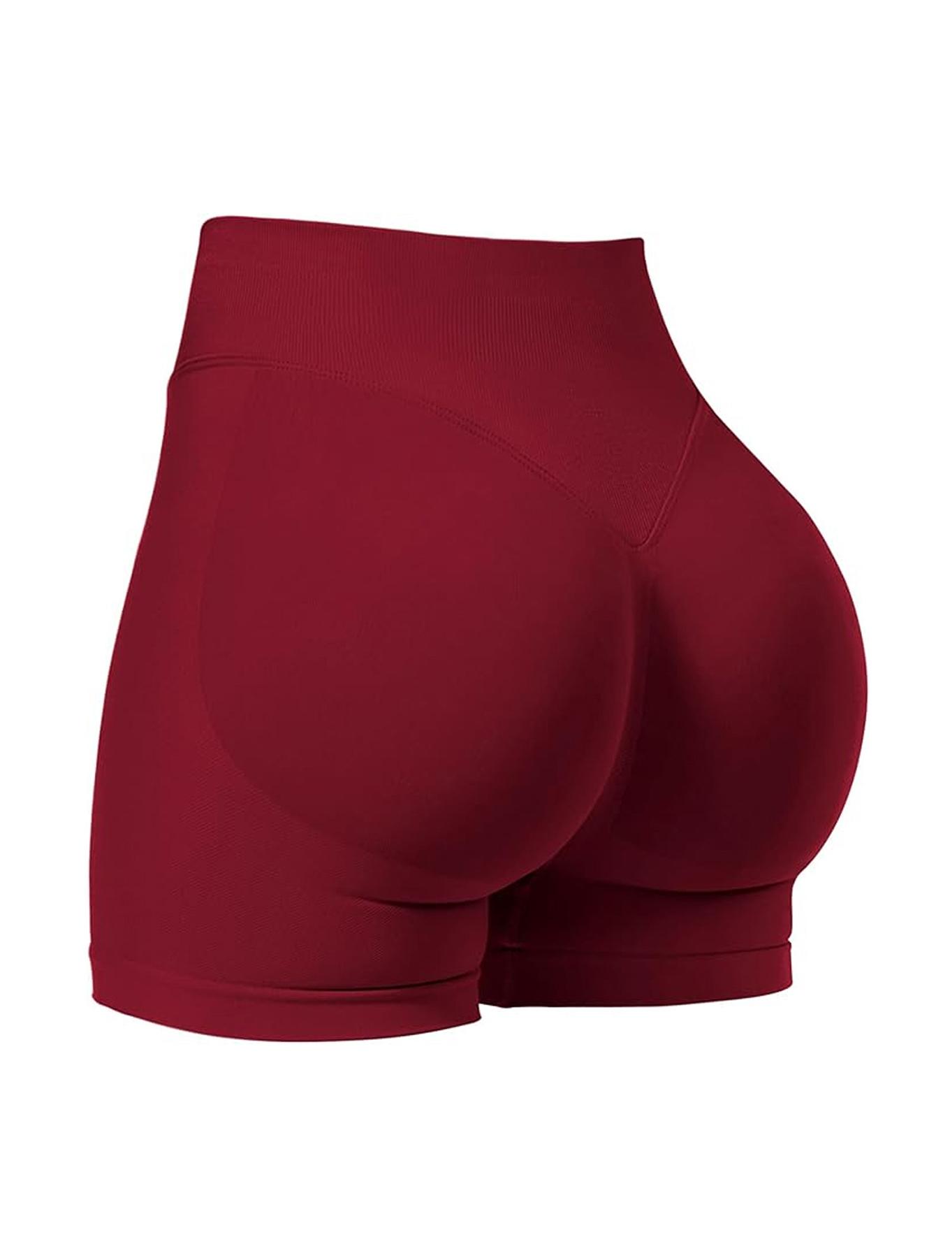 Nuevos shorts deportivos sin costuras para mujer con cintura de tres secciones y efecto &ldquo;peach butt&rdquo;, pantalones ajustados para yoga y fitness, pantalones de tres cuartos para correr.
