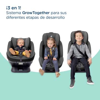 Autoasiento Bebe Joie Stages Silla Expandible Carro 3 En 1 Gray Gray