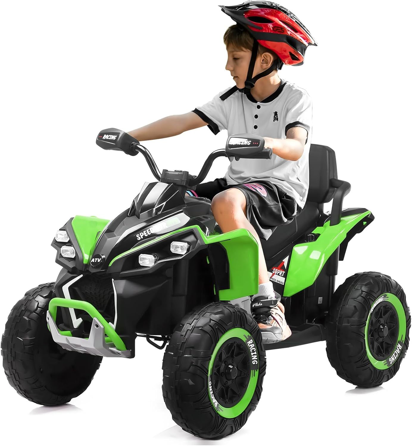 HONEYWHALE 1206 Carro Electrico Niño Montable con Control Remoto, Cuat
