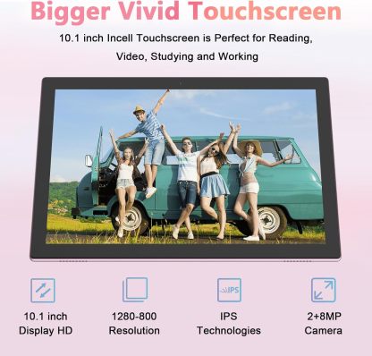 Tablet Android 15 de 10 pulgadas, 18 GB de RAM+128 GB de ROM/2 TB expandible, tabletas 2 en 1 con funda de teclado, lápiz capacitivo de mouse, procesador de cuatro núcleos de 2.0 GHz, visualización