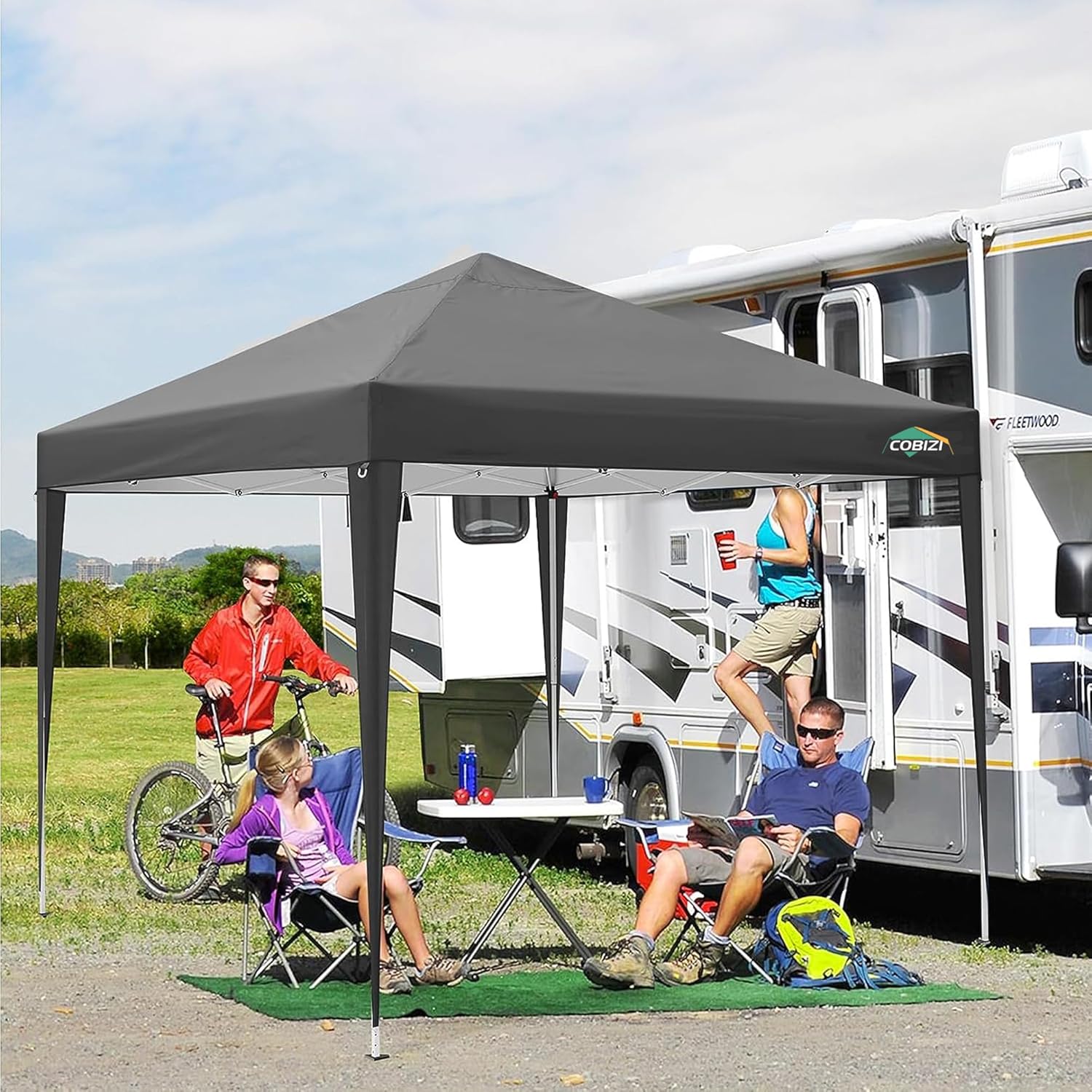 COBIZI - Toldo desplegable de 10 x 20 Pulgadas con 6 Paredes Laterales, toldo Impermeable para Eventos al Aire última intervensión, UPF 50+ cenador portátil para Fiestas, Playa, Camping, Boda,