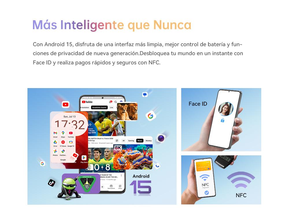 Cubot Note 60 Dual SIM 128 GB Azul 16 GB (6 GB + 10 GB ampliados) RAM Android 15 Pantalla 7,2" 120 Hz Bater&iacute;a 7000 mAh C&aacute;mara Triple 48 MP Protecci&oacute;n IP65  A