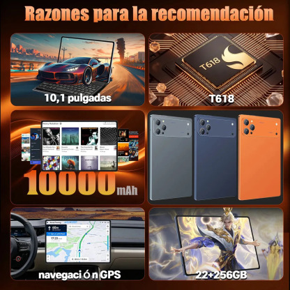 Tablet Android 15 de 10.1" con 22GB RAM, 256GB ROM y Funda Teclado