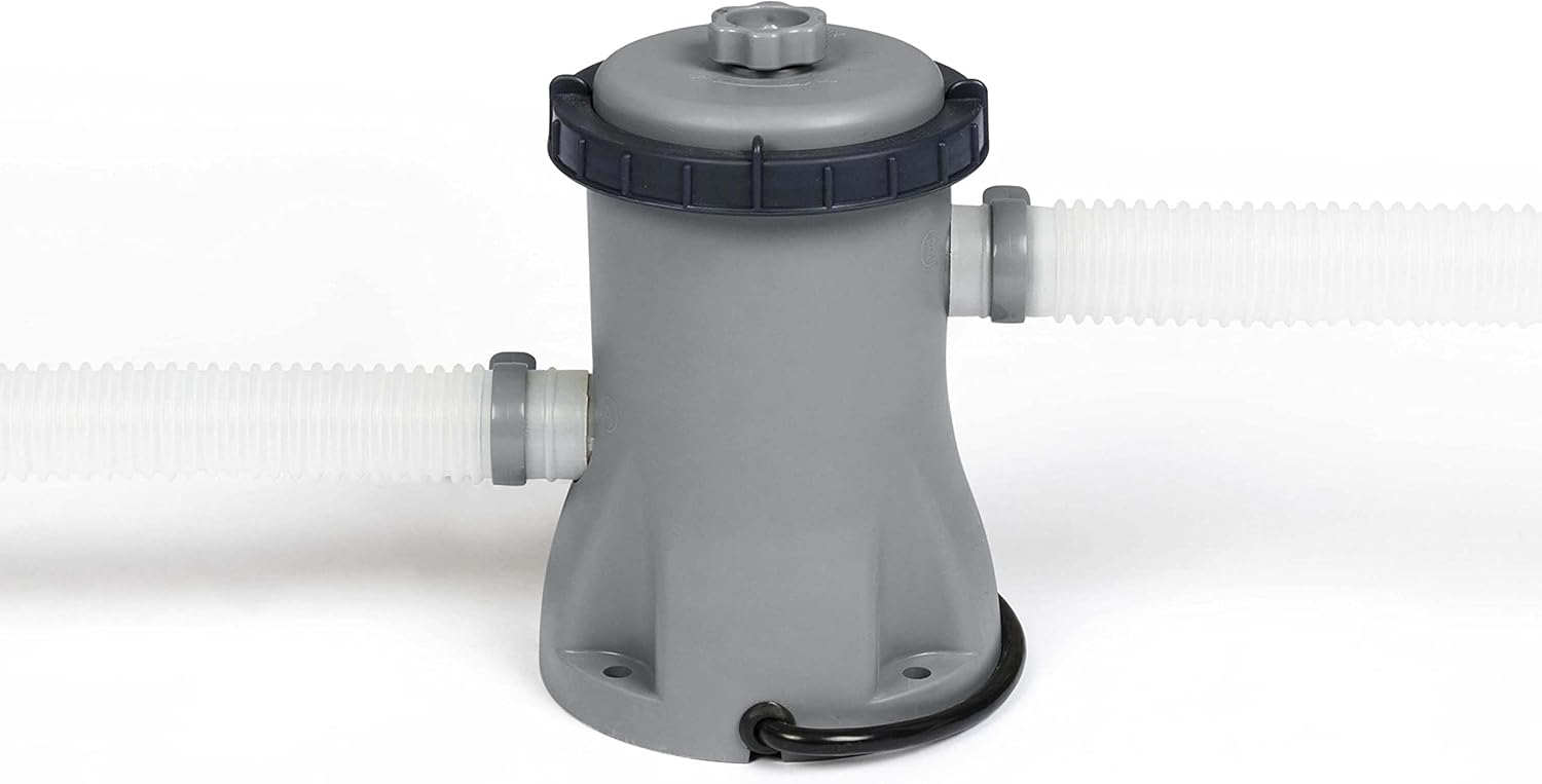 Bestway Steel Pro MAX - Juego de piscina redonda sobre el piso de 14 x 33 pulgadas, incluye bomba de filtro de 530 galones