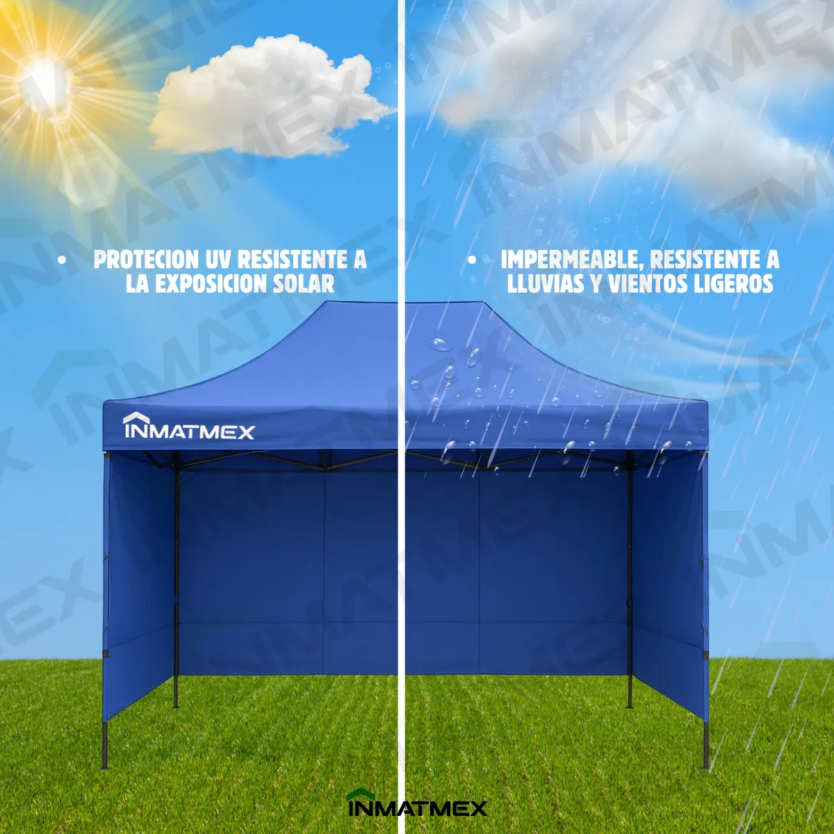 Carpa 3x4.5 Reforzado Plegable Impermeable Con Paredes Toldo