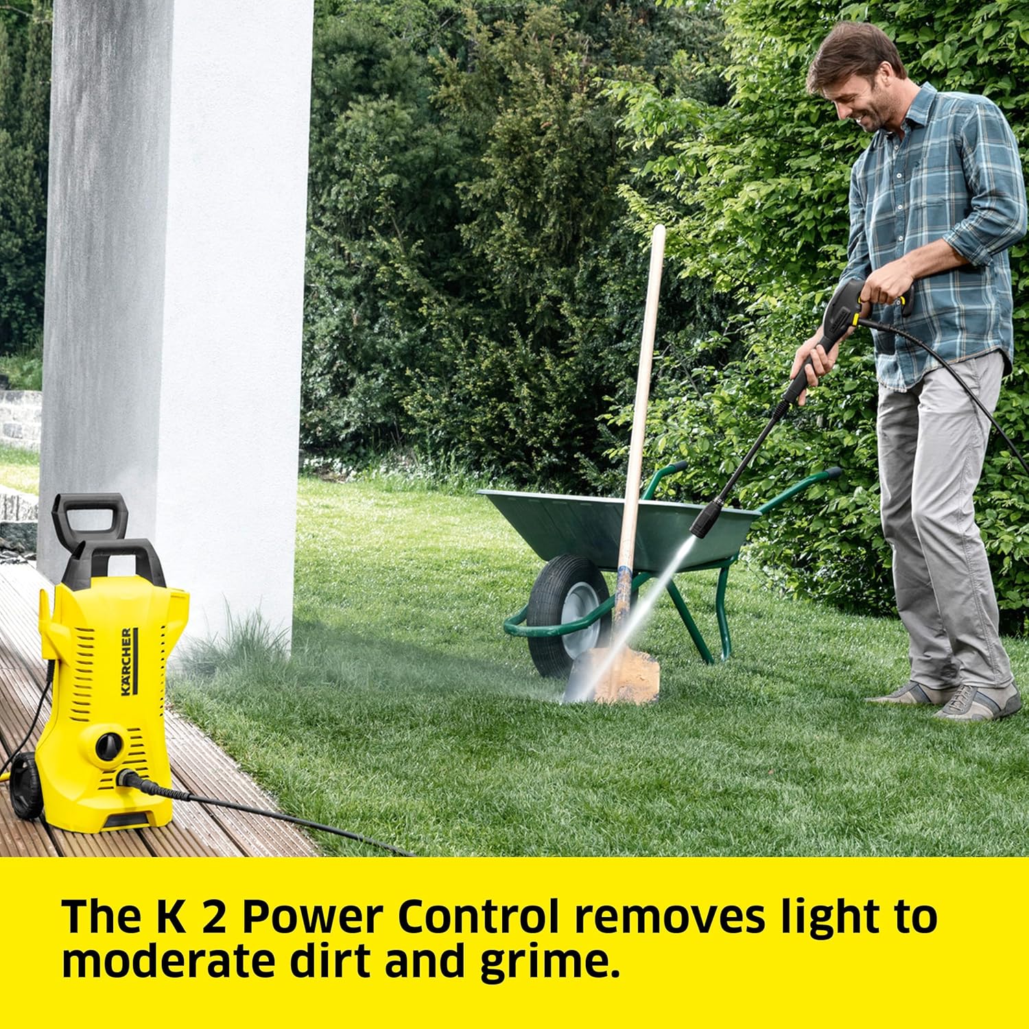 Kärcher K 2 Power Control MAX 2000 PSI Lavadora a presión eléctrica con 2 Varillas de pulverización y Manguera de 26 pies, 1.45 GPM