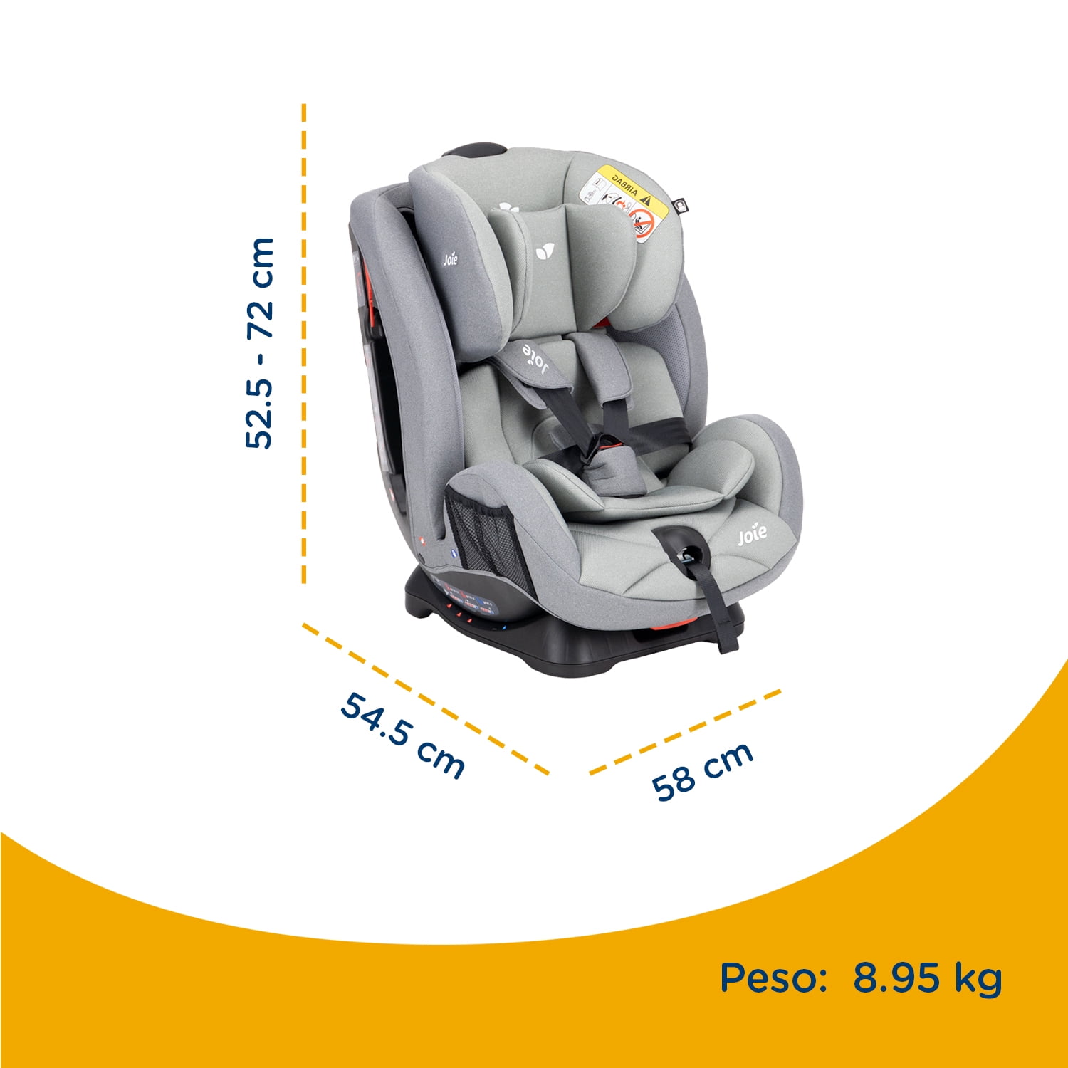 Autoasiento Bebe Joie Stages Silla Expandible Carro 3 En 1 Gray Gray