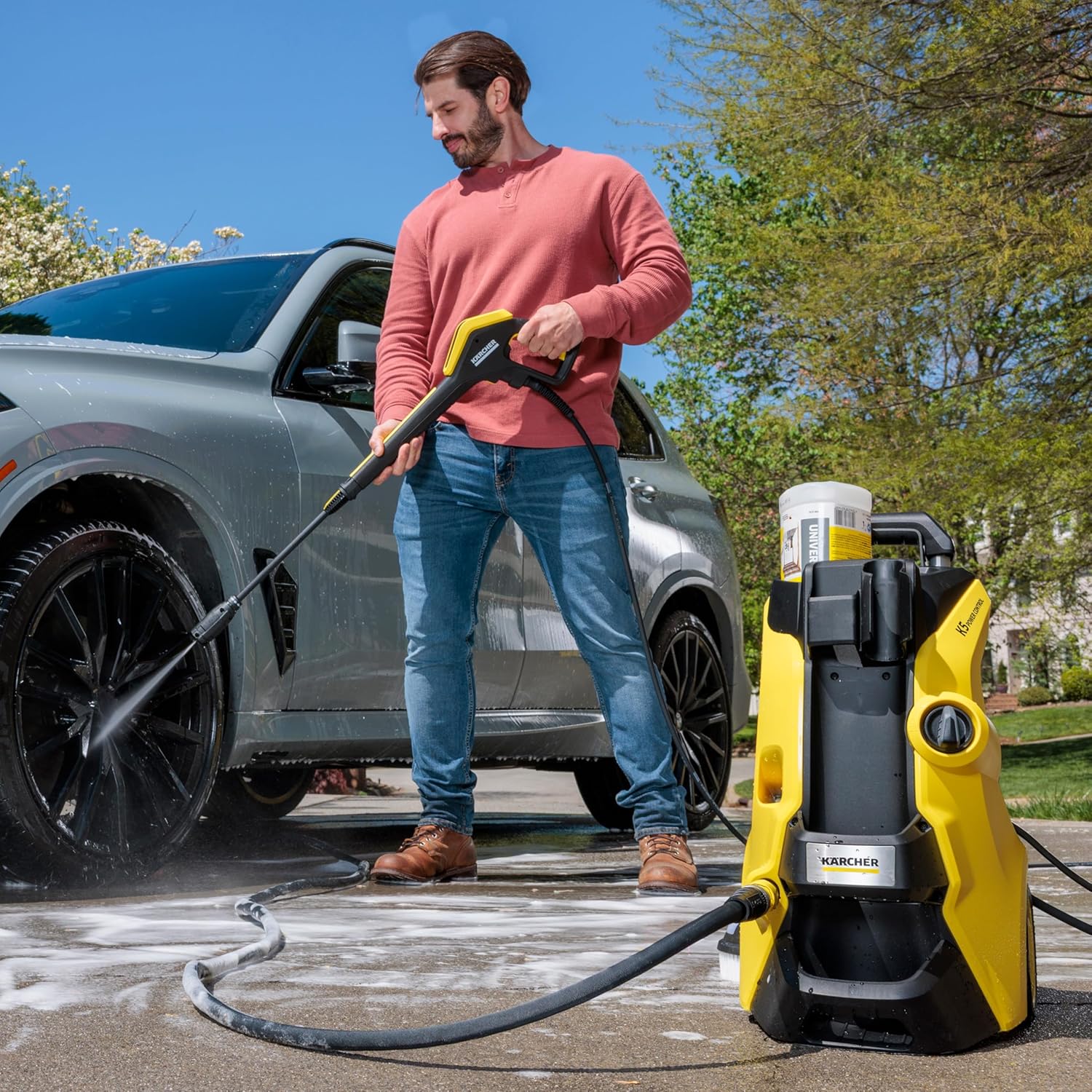 Kärcher K 2 Power Control MAX 2000 PSI Lavadora a presión eléctrica con 2 Varillas de pulverización y Manguera de 26 pies, 1.45 GPM