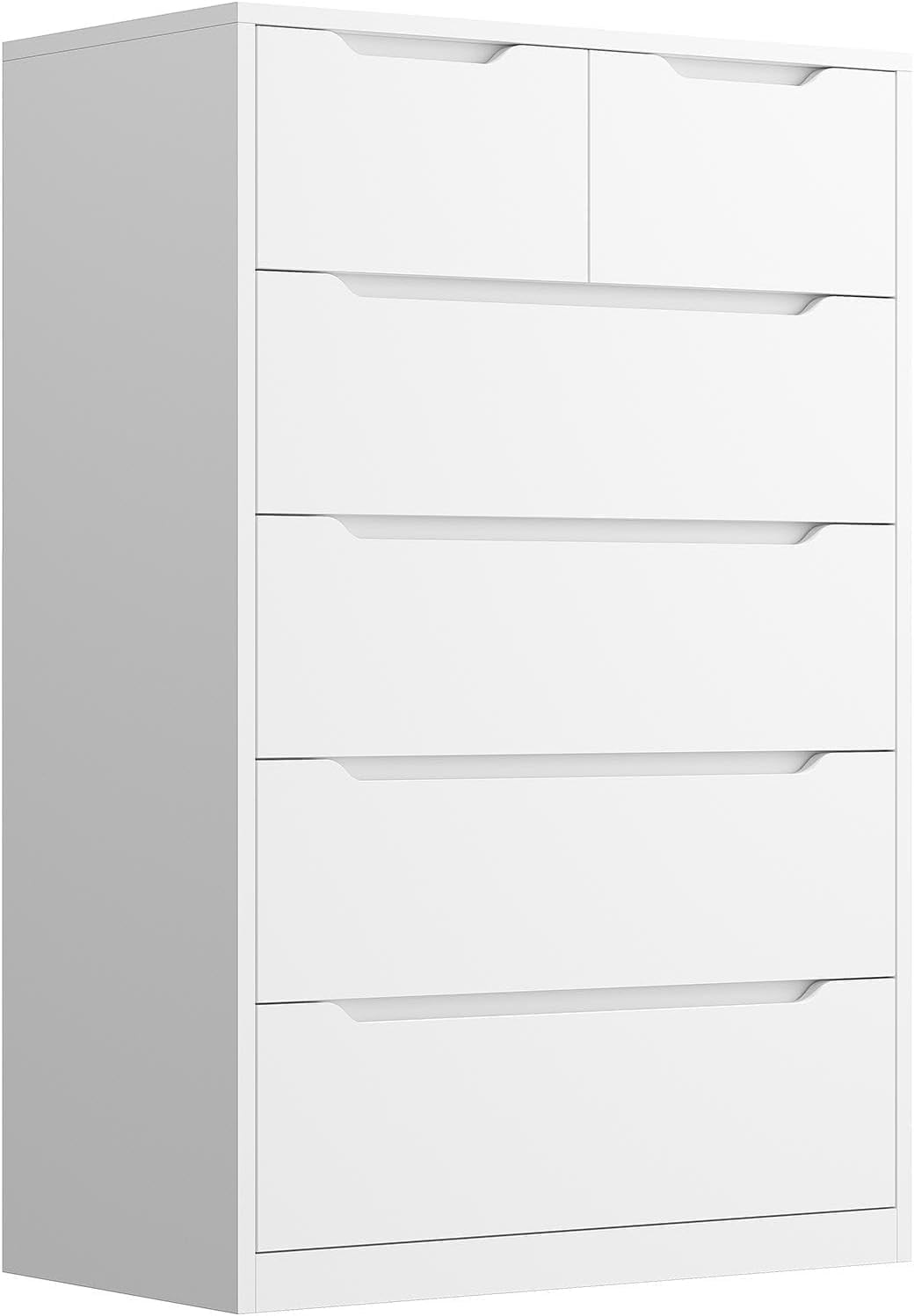UNKKS Cajonera para Recamara para Hogar Y Oficina, Cómoda de 6 Cajones de Madera y riel de Metal Liso,Cómoda de Madera Grande y Cómoda para Recámara 70 * 40 * 110CM (Negro)