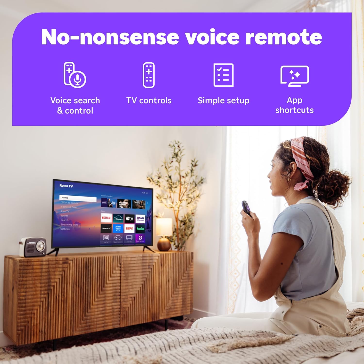 Roku Smart TV 2025 - Serie Selecta de 40 Pulgadas, TV Full HD de 1080p - RokuTV con Control Remoto de Voz - Televisión LED de visualización Plana con Wi-Fi para transmitir Noticias Locales en Vivo