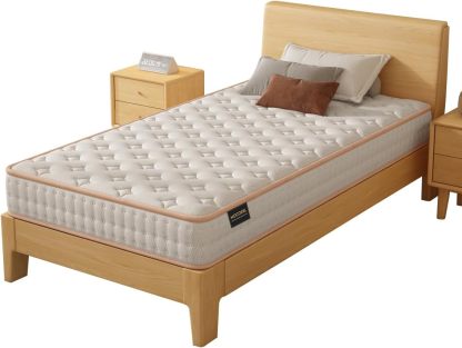 MOCOERL Colchón Individual de Espuma Viscoelástica, Alta Elasticidad, Ultra Transpirable, El Colchón se Puede Utilizar por Ambos Lados.190 cm x 100 cm x 18cm