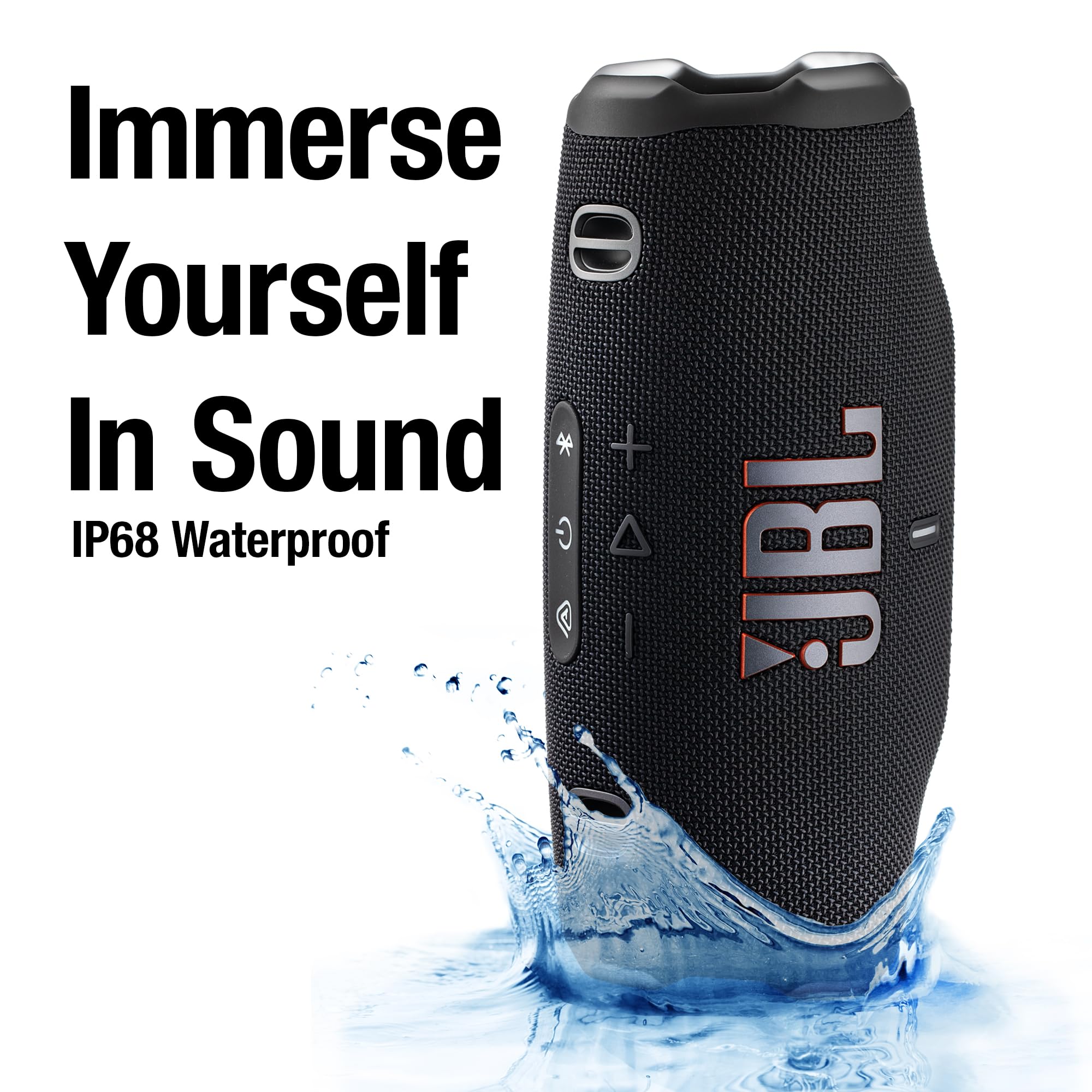 JBL Charge 6 Altavoz Bluetooth portátil (negro) | IP68 impermeable, a prueba de polvo y DropProof, audio inalámbrico para exteriores | 28 horas de reproducción + paquete de estuche de viaje
