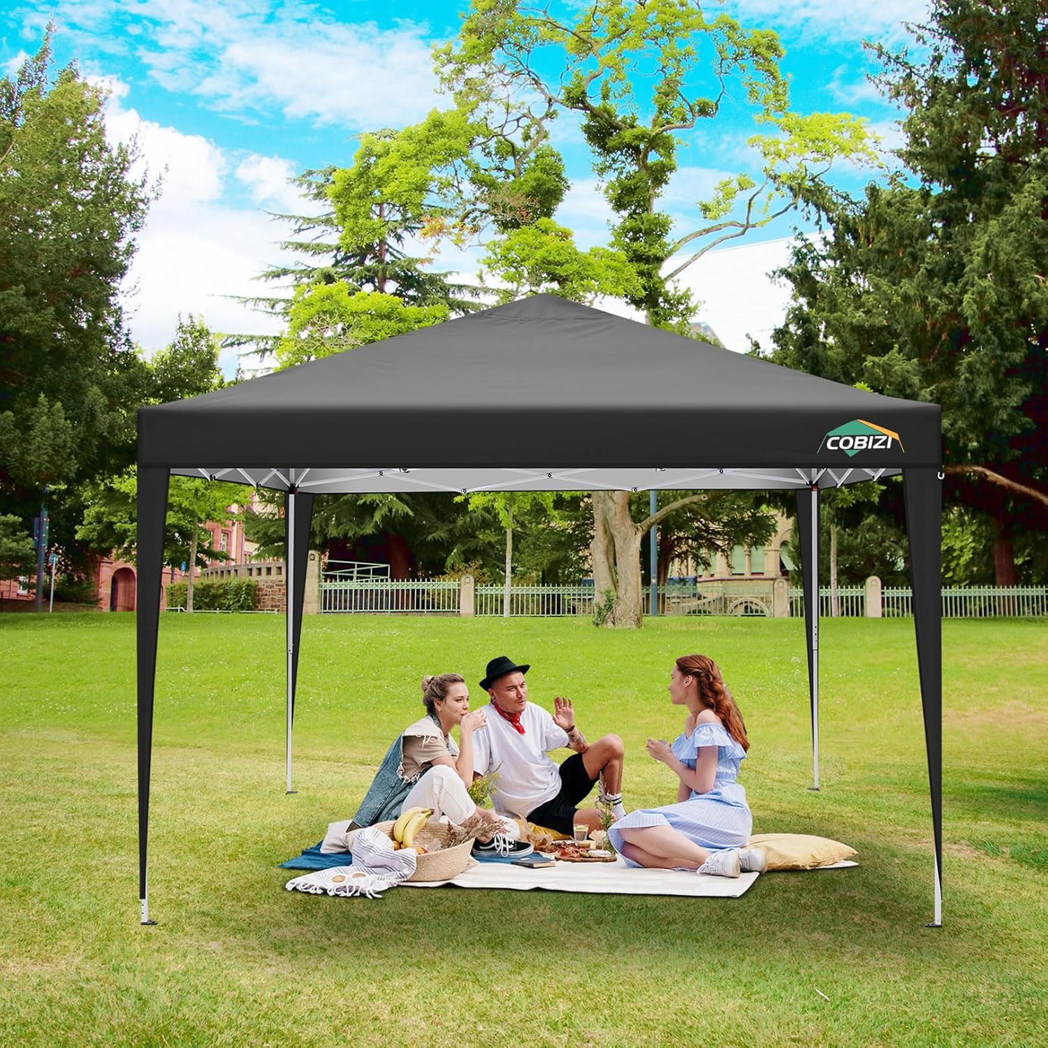 COBIZI - Toldo desplegable de 10 x 20 Pulgadas con 6 Paredes Laterales, toldo Impermeable para Eventos al Aire última intervensión, UPF 50+ cenador portátil para Fiestas, Playa, Camping, Boda,