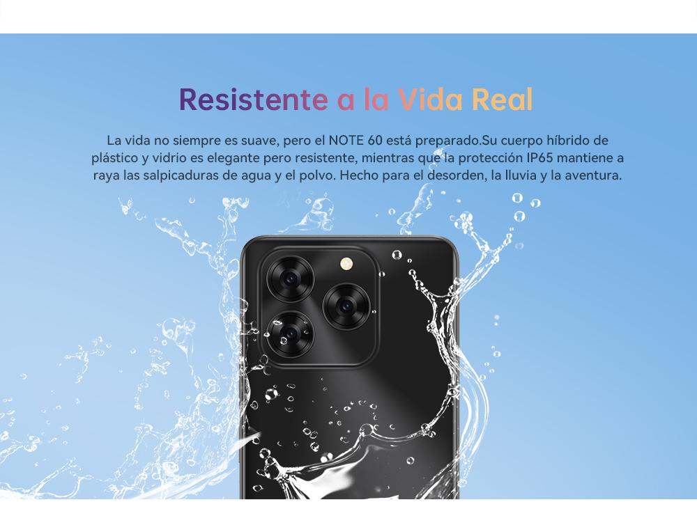 Cubot Note 60 Dual SIM 128 GB Azul 16 GB (6 GB + 10 GB ampliados) RAM Android 15 Pantalla 7,2" 120 Hz Bater&iacute;a 7000 mAh C&aacute;mara Triple 48 MP Protecci&oacute;n IP65  A