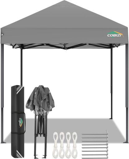 COBIZI - Toldo desplegable de 10 x 20 Pulgadas con 6 Paredes Laterales, toldo Impermeable para Eventos al Aire última intervensión, UPF 50+ cenador portátil para Fiestas, Playa, Camping, Boda,