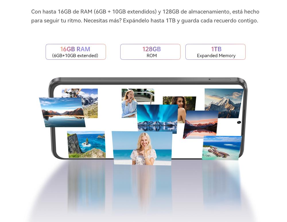 Cubot Note 60 Dual SIM 128 GB Azul 16 GB (6 GB + 10 GB ampliados) RAM Android 15 Pantalla 7,2" 120 Hz Bater&iacute;a 7000 mAh C&aacute;mara Triple 48 MP Protecci&oacute;n IP65  A