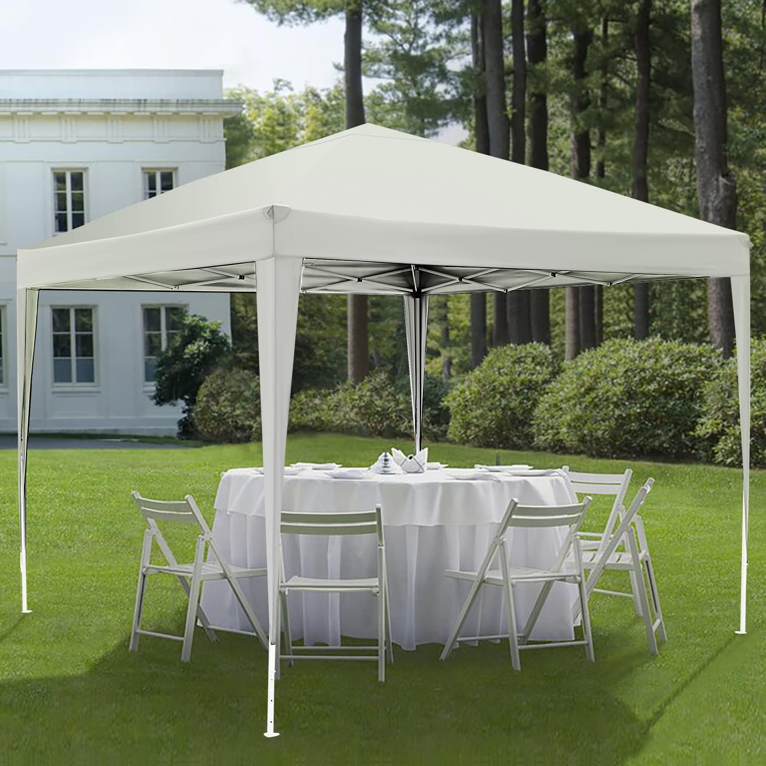 COBIZI - Toldo desplegable de 10 x 20 Pulgadas con 6 Paredes Laterales, toldo Impermeable para Eventos al Aire última intervensión, UPF 50+ cenador portátil para Fiestas, Playa, Camping, Boda,