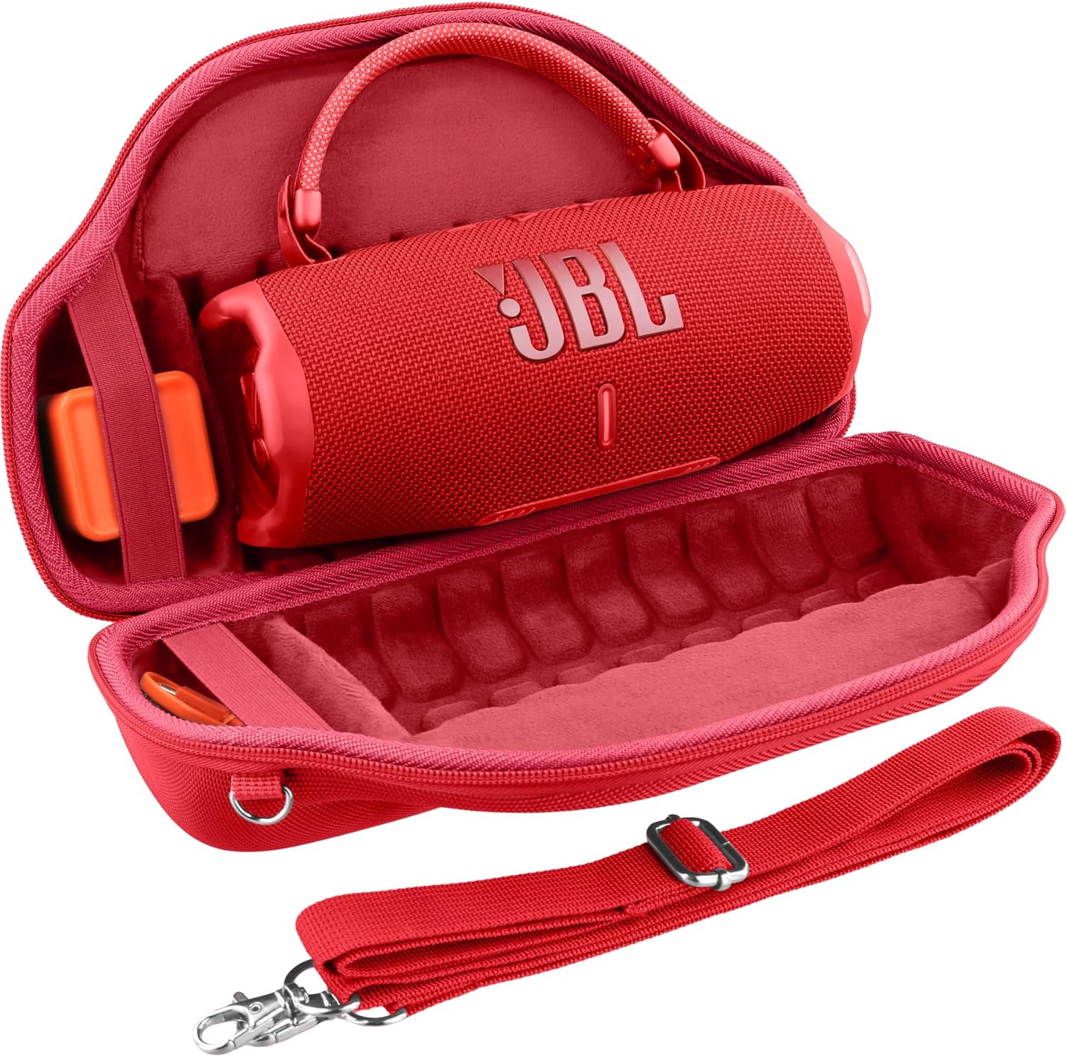JBL Charge 6 Altavoz Bluetooth portátil (negro) | IP68 impermeable, a prueba de polvo y DropProof, audio inalámbrico para exteriores | 28 horas de reproducción + paquete de estuche de viaje