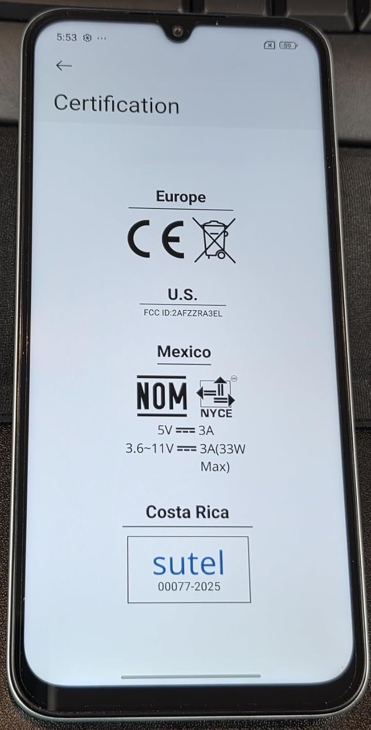 XIAOMI Poco C85 4G LTE (Compatible con T-Mobile Tello Mint y Global) (256 GB + 8 GB) Desbloqueado, Doble SIM, 6.9", 50 MP, Modelo 25078PC3EG (Negro)