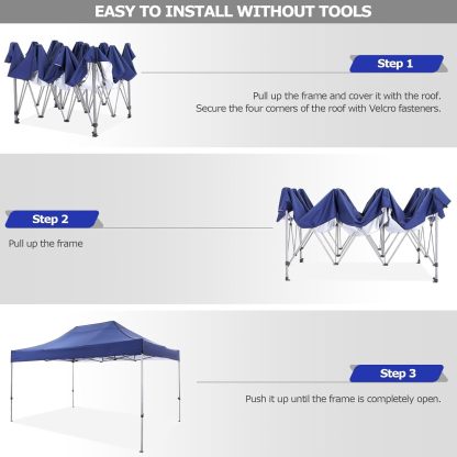 COBIZI - Toldo desplegable de 10 x 20 Pulgadas con 6 Paredes Laterales, toldo Impermeable para Eventos al Aire última intervensión, UPF 50+ cenador portátil para Fiestas, Playa, Camping, Boda,