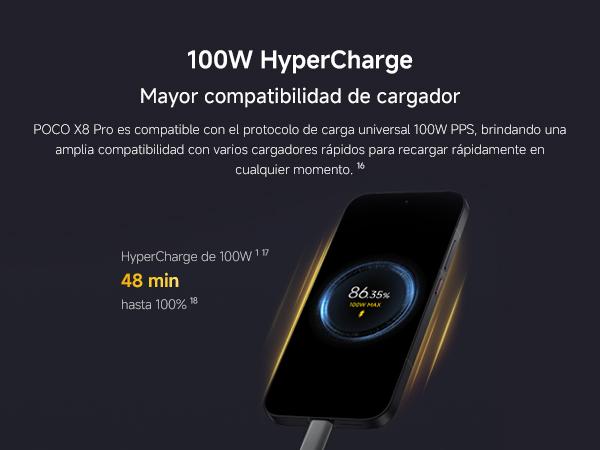 POCO X8 Pro | Con regalo exclusivo | Procesador Dimensity 8500-Ultra | Bater&iacute;a de 6500mAh (t&iacute;p) con HyperCharge de 100W | Pantalla AMOLED ultrabrillante de 1.5K y 120Hz | C&aacute;mara Sony IMX882 de 50MP con OIS | Resistencia al polvo y al agua IP68