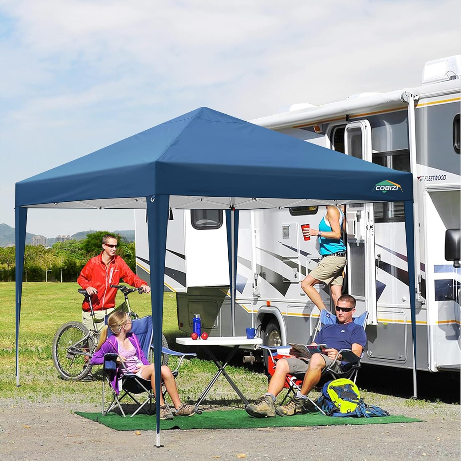 COBIZI - Toldo desplegable de 10 x 20 Pulgadas con 6 Paredes Laterales, toldo Impermeable para Eventos al Aire última intervensión, UPF 50+ cenador portátil para Fiestas, Playa, Camping, Boda,