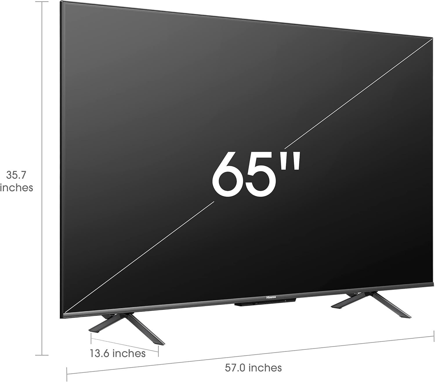 Hisense ULED 4K Premium 65U6H Quantum Dot QLED Series 65 Pulgadas Smart Google TV, Dolby Vision Atmos, Control Remoto de Voz, Compatible con Alexa (Modelo 2025)