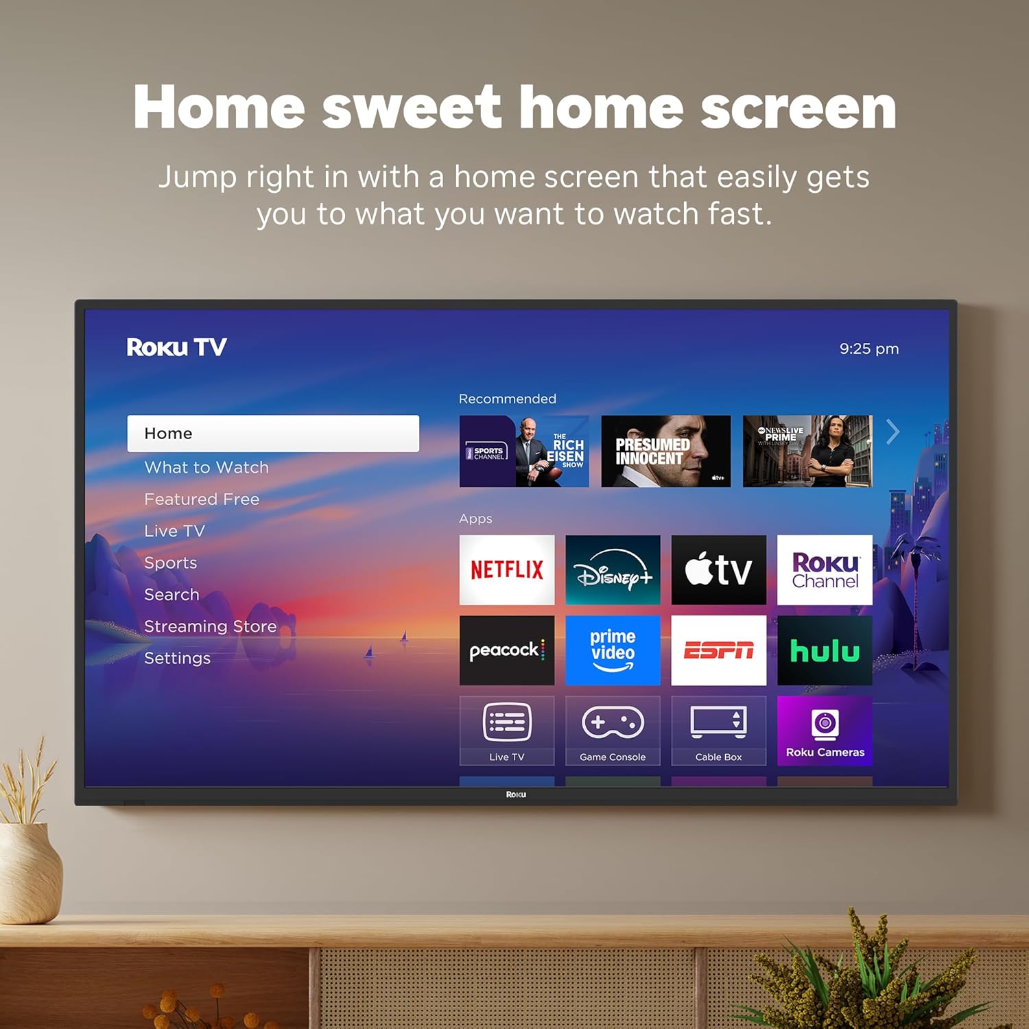 Roku Smart TV 2025 - Serie Selecta de 40 Pulgadas, TV Full HD de 1080p - RokuTV con Control Remoto de Voz - Televisión LED de visualización Plana con Wi-Fi para transmitir Noticias Locales en Vivo