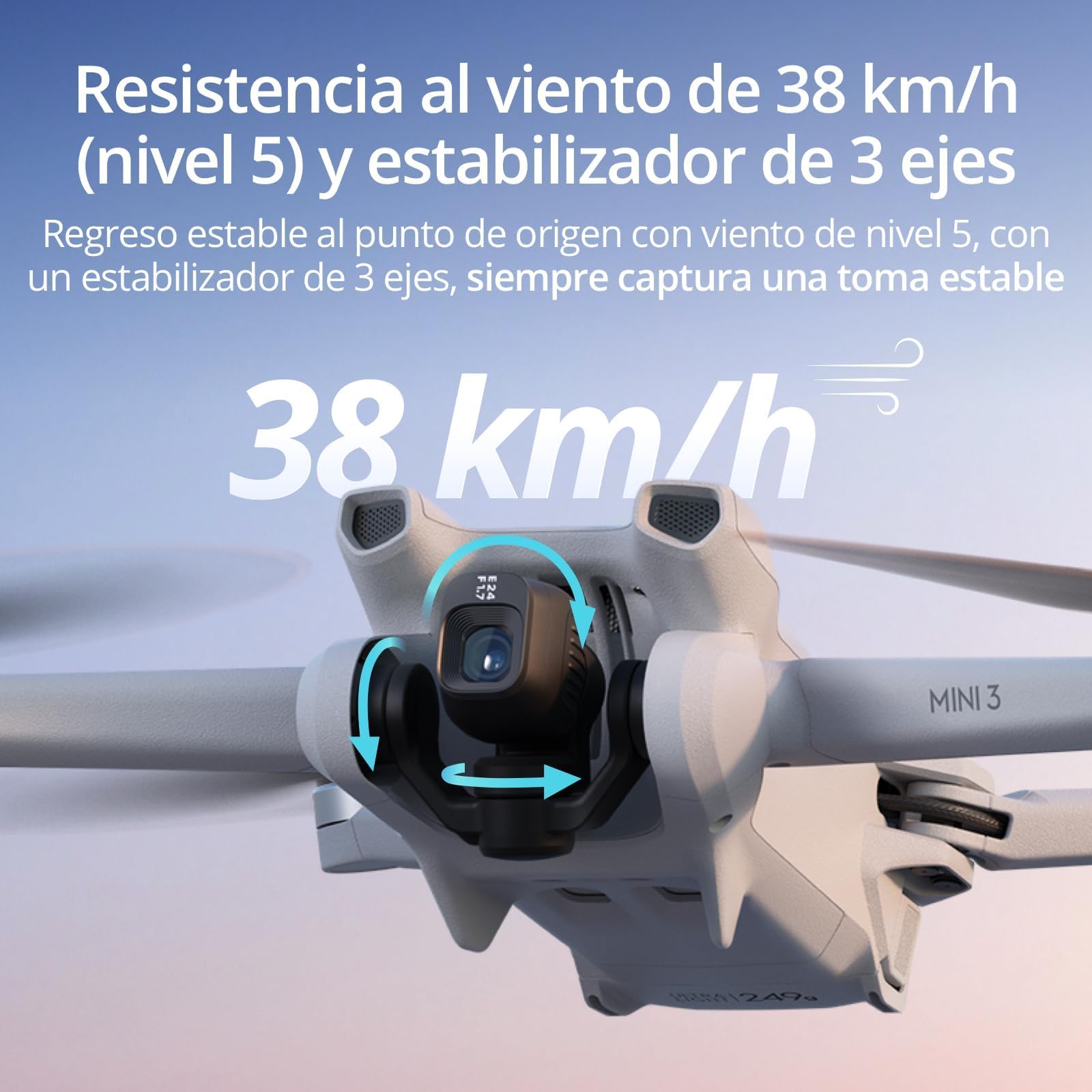 DJI Pack Mini 3 Vuela MÃ¡s (RC) â€“ Dron Mini con cÃ¡mara ligero y plegable con vÃ­deo 4K HDR, Foto de 48MP, 38 min tiempo vuelo, GrabaciÃ³n vertical y funciones inteligentes, Color Gris