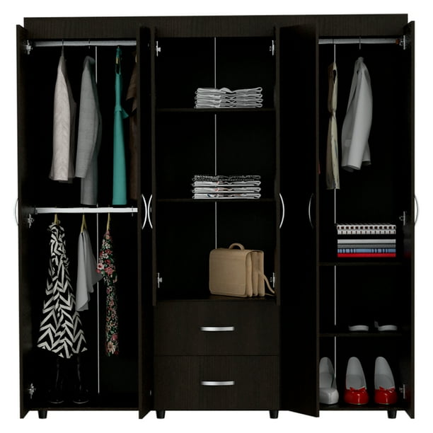 Closet Armable Bariloche Wengue Armario Recámara Excelsior Excelsior Moderno