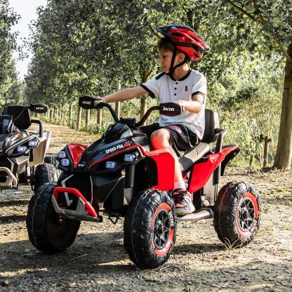 HONEYWHALE 1206 Carro Electrico Niño Montable con Control Remoto, Cuatrimoto Moto electrica para Niños con Bluetooth, Coche Eléctrico con Luz Led y Musica, Autonomía 70Minutos, Velocidad Máxima 6KM/H