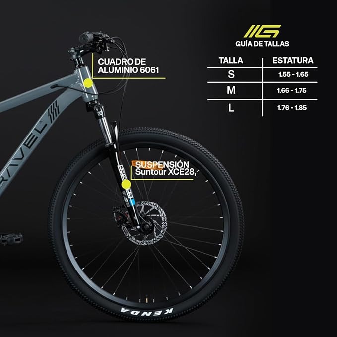 GRAVEL | Mountain Bike Everest MTB - Bicicleta Rodada 29 - Bicicleta de Montaña | Diseño Aerodinámico con 21 Velocidades Shimano y Frenos de Disco