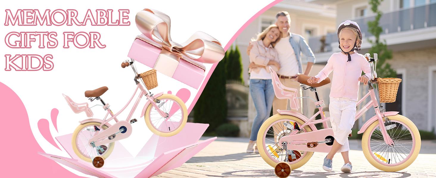 KORIMEFA Bike Toddlers and Kids, 12, 14, 16, 20 Inch Toddler & Kids Bike with Adjustable Seat & Handlebar, Training Wheels, Basket & Bell | Lightweight & Safe Design DealsForYouDays